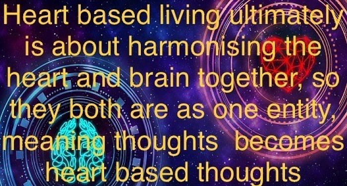 Meaning thoughts become heart based downloads that manifest as feelings and intuition