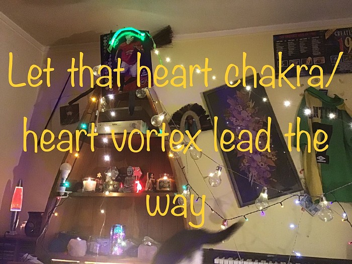 Feel in your heart chakra/vortex
