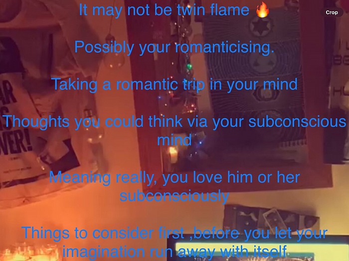 It may not be twin flame 🔥  Possibly your romanticising.  Taking a romantic trip in your mind  Thoughts you could think via your subconscious mind  Meaning really, you love him or her subconsciously   Things to consider first ,before you let your imagination run away with itself