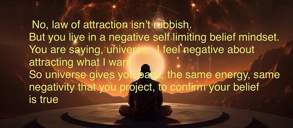 No, law of attraction isn’t rubbish. But you live in a negative self limiting belief mindset. You are saying, universe,  I feel negative about attracting what I want. So universe gives you back, the same energy, same negativity that you project, to confirm your belief is true