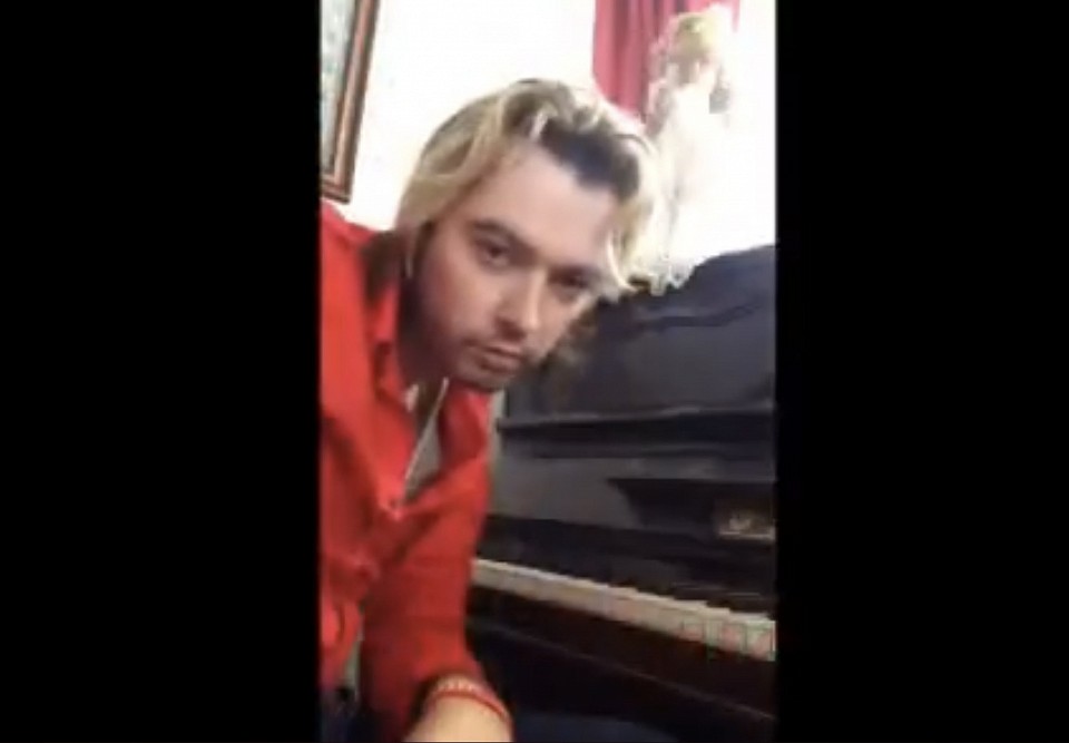 Younger me on the piano